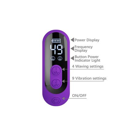 Фиолетовый вибростимулятор-кролик с шариками для точки G Sabien - 24 см.